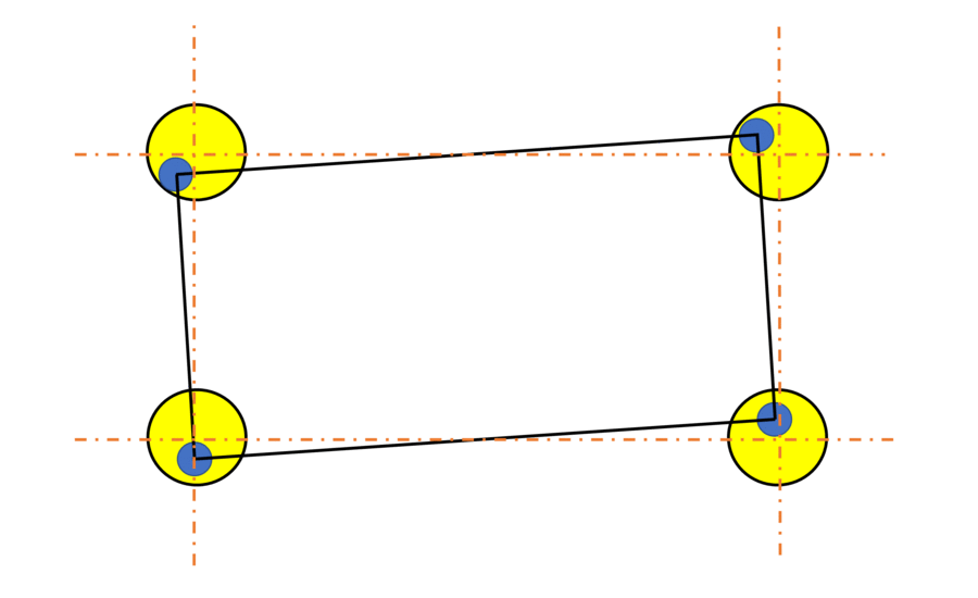 QTY 0122 Faro Infocenter Topic1-3 Figure 5. Animation showing hole pattern located by composite tolerancing (Primary datum only in the lower segment). 