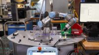 New Scale Robotics: an automated gaging system used to measure a small tray of surgical drills.