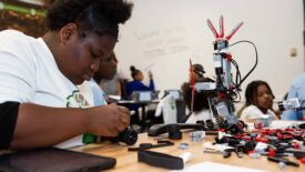 Hexagon - Boys & Girls Club of Boston working with girls in STEM