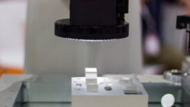 Master sample inspected by optical CMM ; selective focus