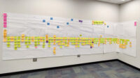 Value Stream Mapping against the wall