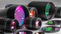 Varying sizes of camera lenses